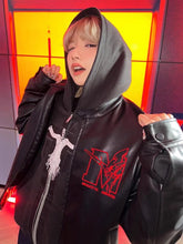 Threebooy New Jackets for Men Y2k Hip Hop Gothic Retro Zipper Hoodie PU Leather Jacket Harajuku Men Clothing Stitching Jackets Streetwear